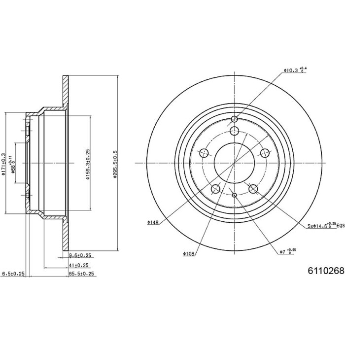 Metzger 6110268 Bremsscheibe
