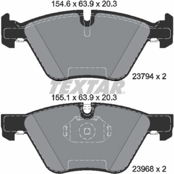 Textar 2379481 Bremsbelagsatz, Scheibenbremse epad