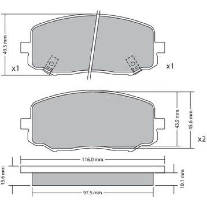 Metzger 1170588 Bremsbelagsatz, Scheibenbremse Metzger 1170588 Bremsbelagsatz, Scheibenbremse