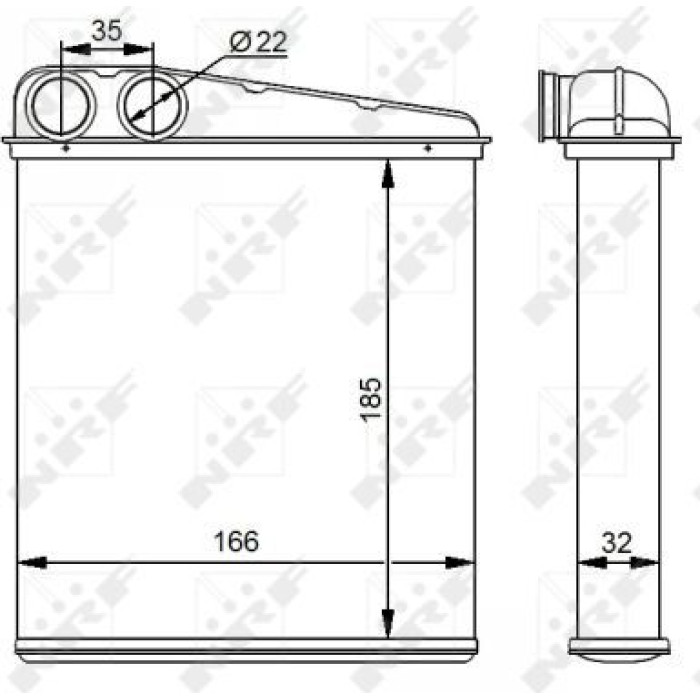 NRF 54276 Wärmetauscher, Innenraumheizung EASY FIT NRF 54276 Wärmetauscher, Innenraumheizung EASY FIT