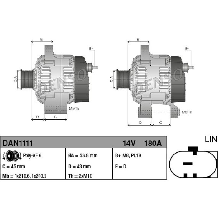 Denso DAN1111 Generator