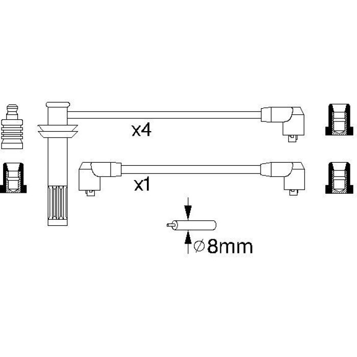 BOSCH 0 986 356 791 Zündleitungssatz
