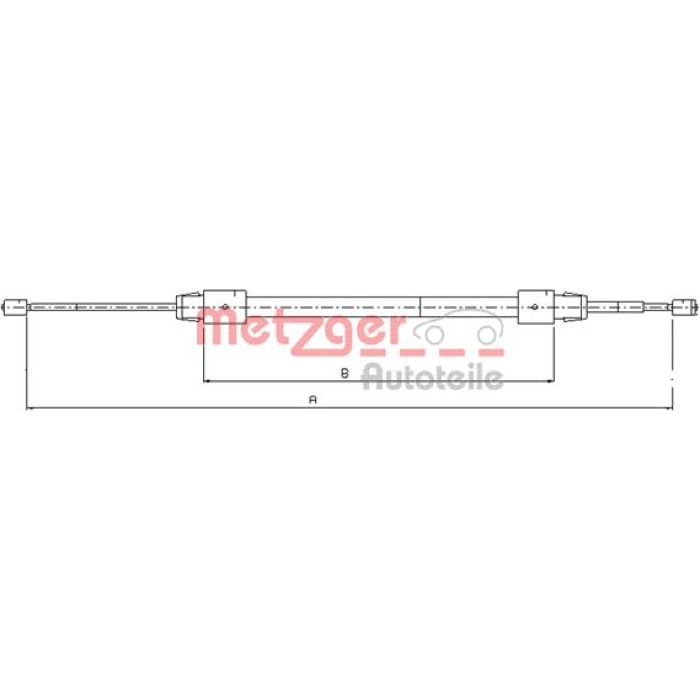 Metzger 10.9323 Seilzug, Feststellbremse Metzger 10.9323 Seilzug, Feststellbremse