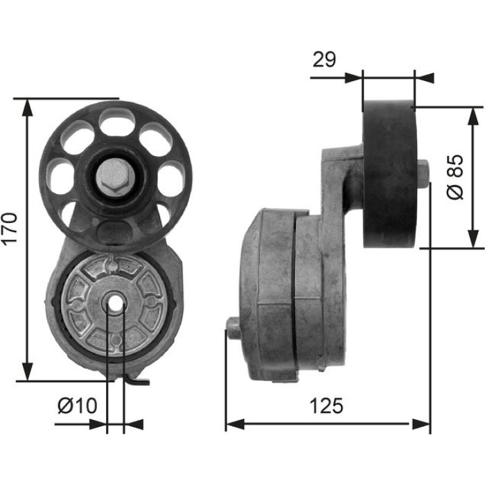 Gates T38425 Riemenspanner, Keilrippenriemen DriveAlign™ Gates T38425 Riemenspanner, Keilrippenriemen DriveAlign™