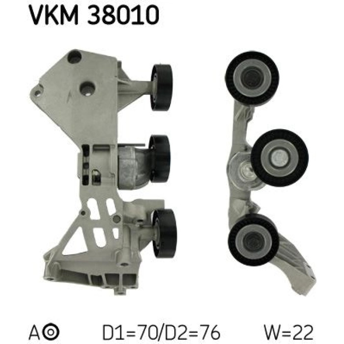 SKF VKM 38010 Spannrolle, Keilrippenriemen