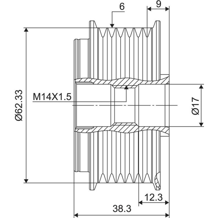Valeo 588127 Generatorfreilauf NEW SPARE PART Valeo 588127 Generatorfreilauf NEW SPARE PART
