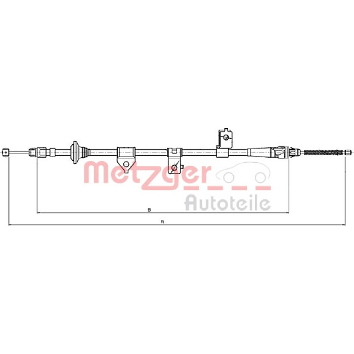 Metzger 17.6026 Seilzug, Feststellbremse Metzger 17.6026 Seilzug, Feststellbremse