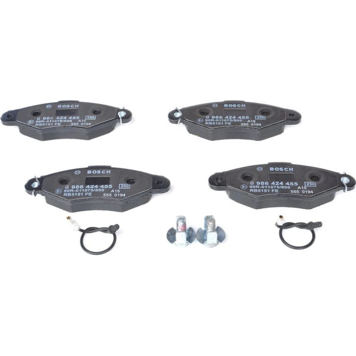 BOSCH 0 986 424 455 Bremsbelagsatz, Scheibenbremse