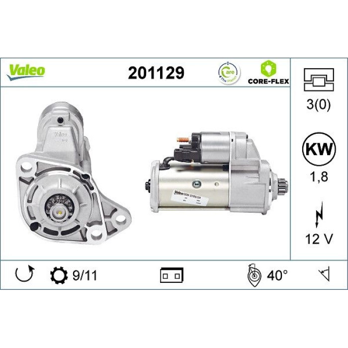 Valeo 201129 Starter CORE-FLEX Valeo 201129 Starter CORE-FLEX