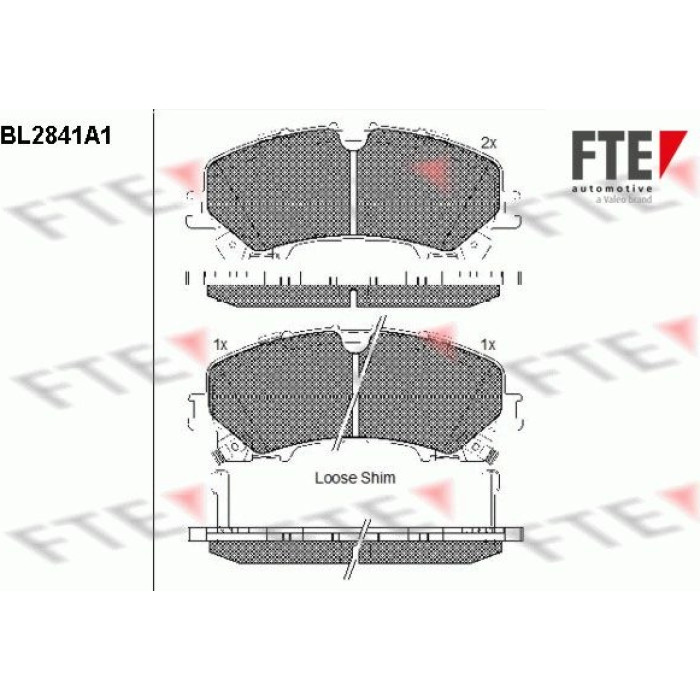 FTE 9011018 Bremsbelagsatz, Scheibenbremse
