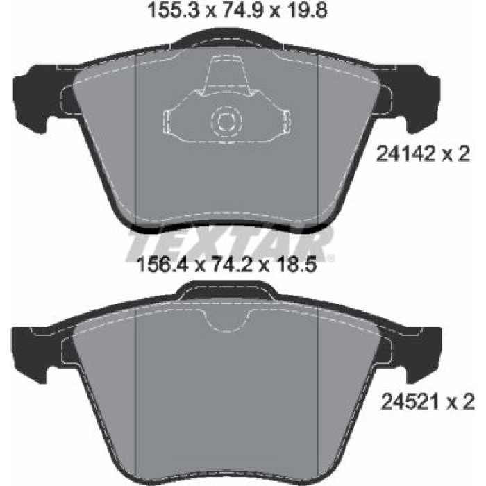 Textar 2414201 Bremsbelagsatz, Scheibenbremse Q+ Textar 2414201 Bremsbelagsatz, Scheibenbremse Q+