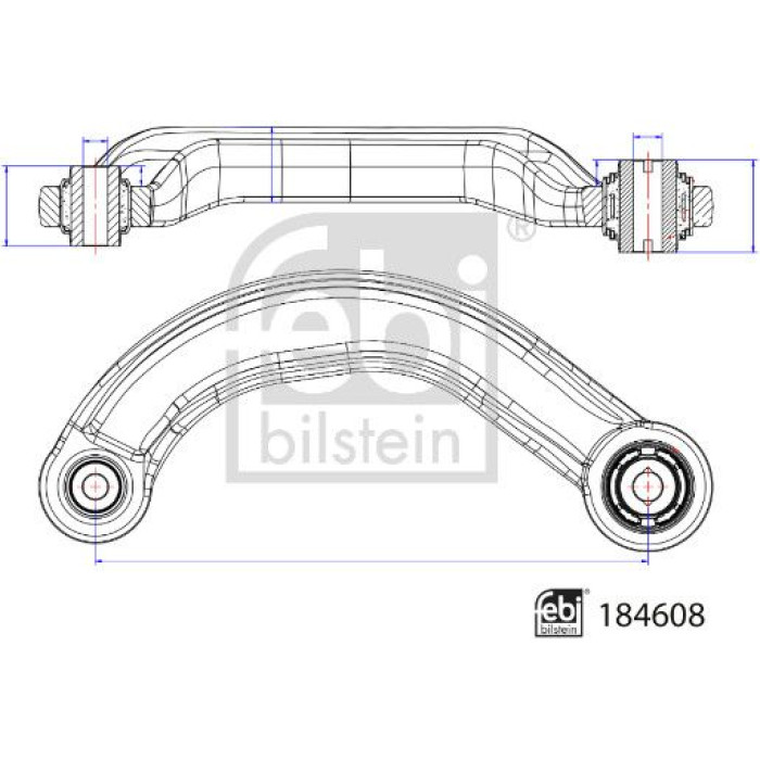 FEBI BILSTEIN 184608 Querlenker, Lenker, Radaufhängung FEBI BILSTEIN 184608 Querlenker, Lenker, Radaufhängung