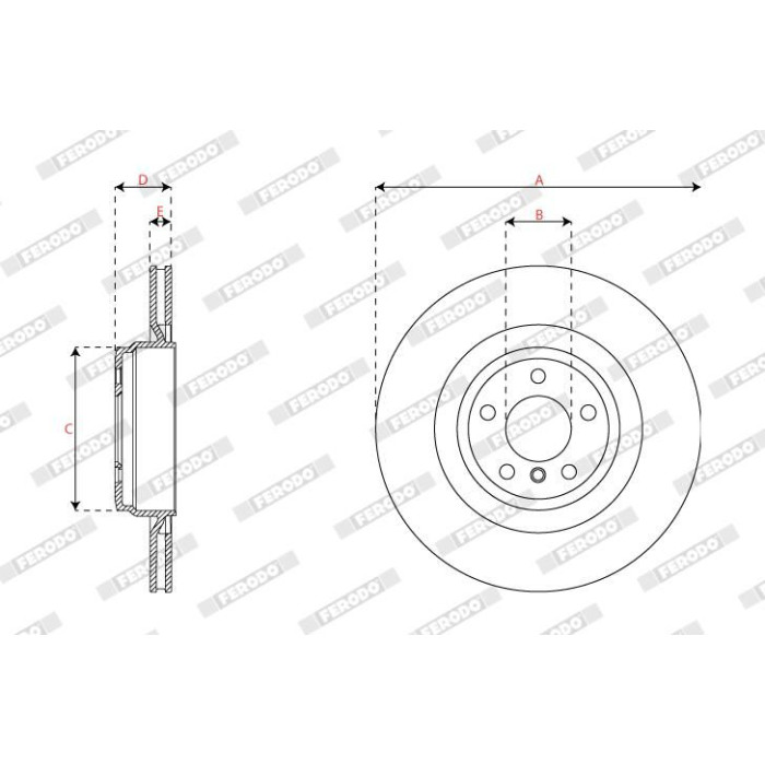 Ferodo DDF2036C-1 Bremsscheibe PREMIER Ferodo DDF2036C-1 Bremsscheibe PREMIER