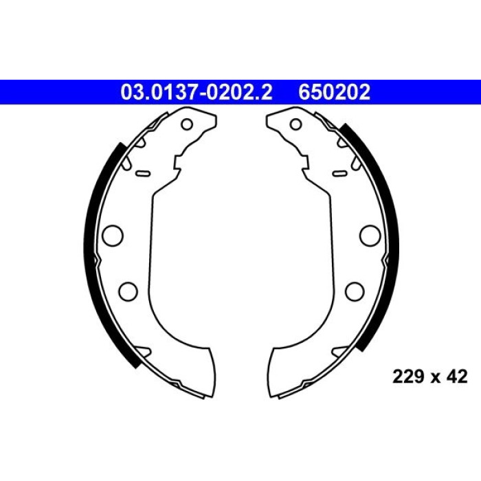 ATE 03.0137-0202.2 Bremsbackensatz ATE 03.0137-0202.2 Bremsbackensatz
