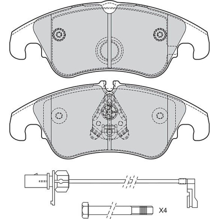 Valeo 601714 Bremsbelagsatz, Scheibenbremse