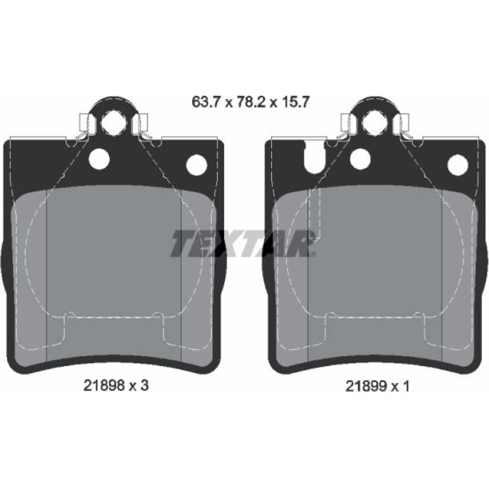 Textar 2189881 Bremsbelagsatz, Scheibenbremse epad Textar 2189881 Bremsbelagsatz, Scheibenbremse epad