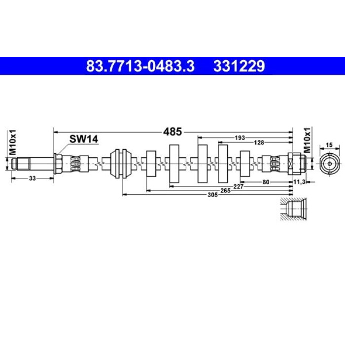 Bremsschlauch 83.7713-0483.3 Bremsschlauch 83.7713-0483.3