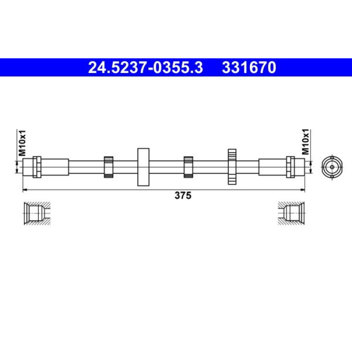 ATE 24.5237-0355.3 Bremsschlauch