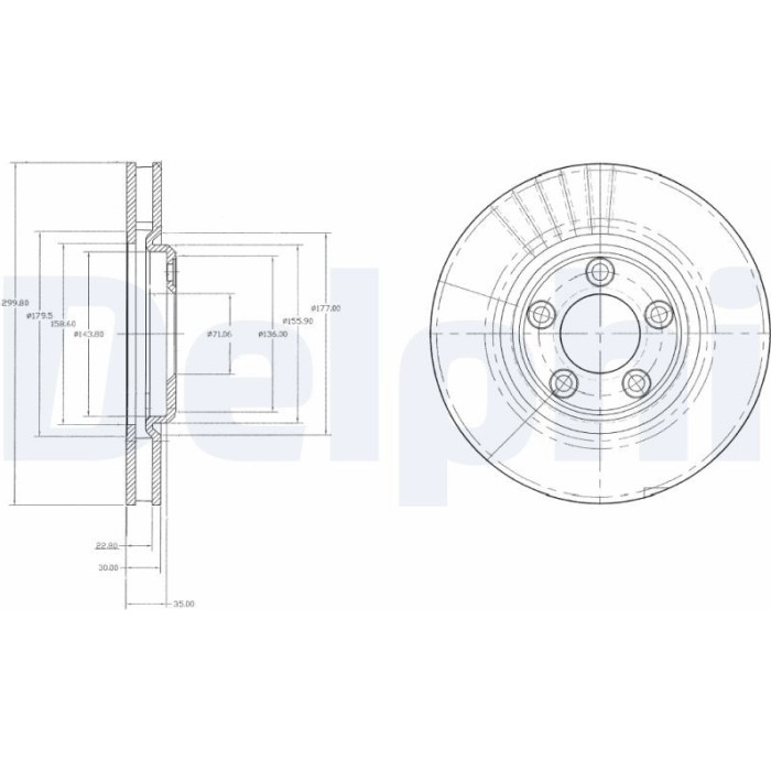 Delphi BG3511 Bremsscheibe