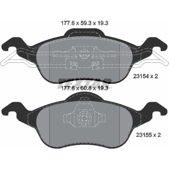 Textar 2315402 Bremsbelagsatz, Scheibenbremse Q+