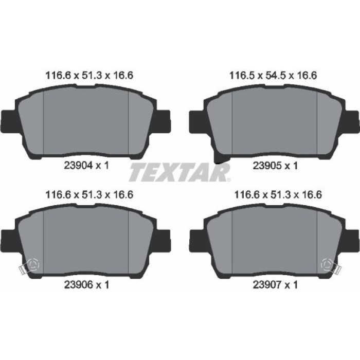 Textar 2390401 Bremsbelagsatz, Scheibenbremse Textar 2390401 Bremsbelagsatz, Scheibenbremse