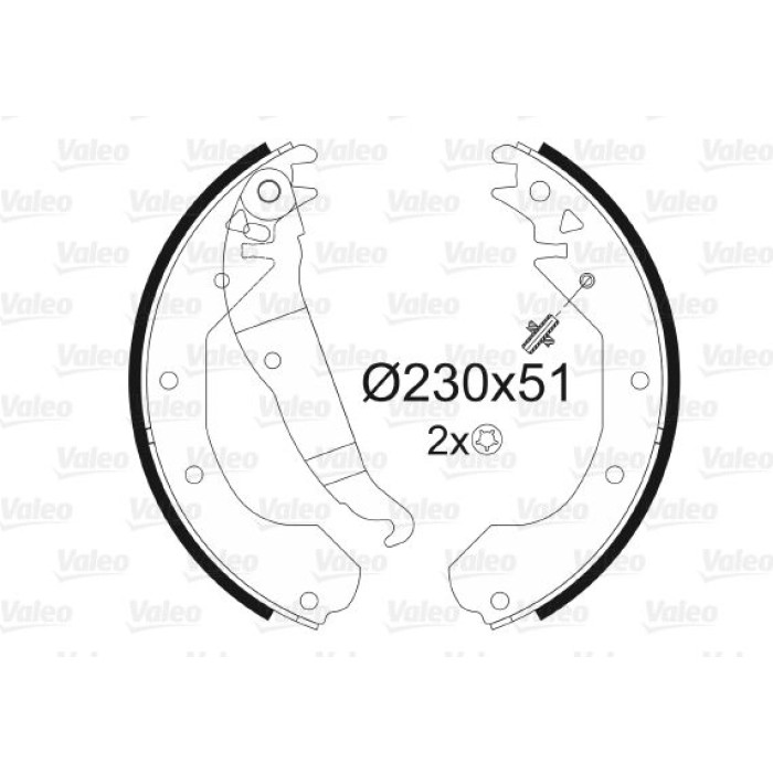 Valeo 562058 Bremsbackensatz