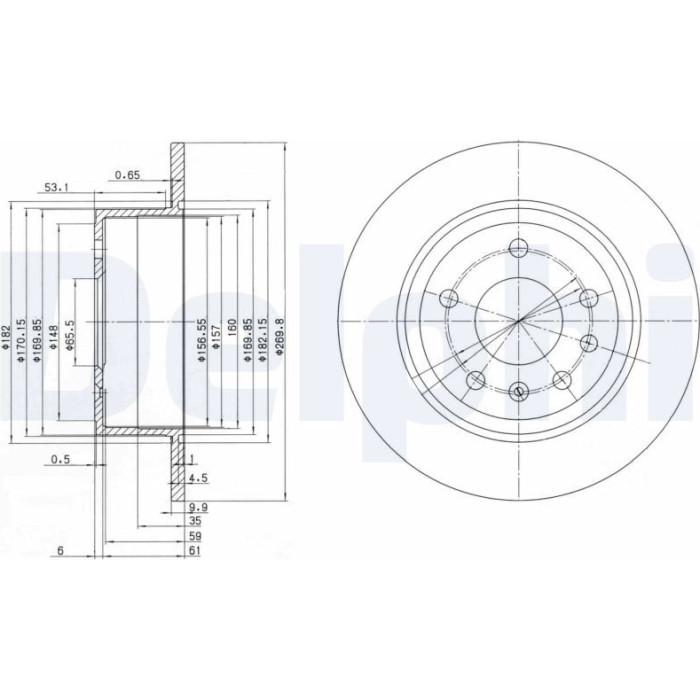 Delphi BG2381 Bremsscheibe Delphi BG2381 Bremsscheibe