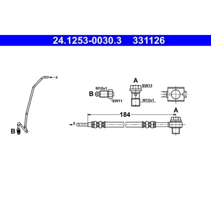 ATE 24.1253-0030.3 Bremsschlauch