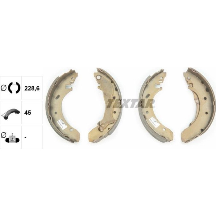 Textar 91046400 Bremsbackensatz Textar 91046400 Bremsbackensatz