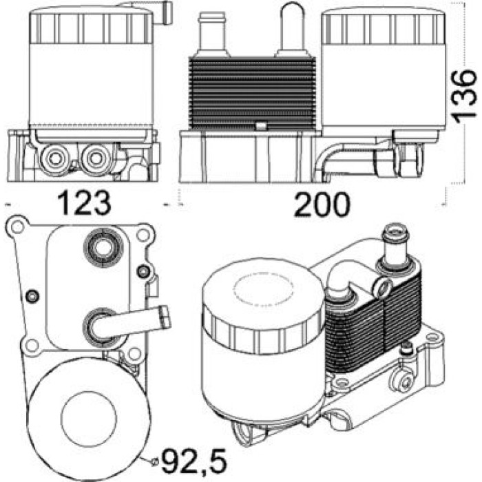 Mahle CLC 191 000S Ölkühler, Motoröl BEHR Mahle CLC 191 000S Ölkühler, Motoröl BEHR