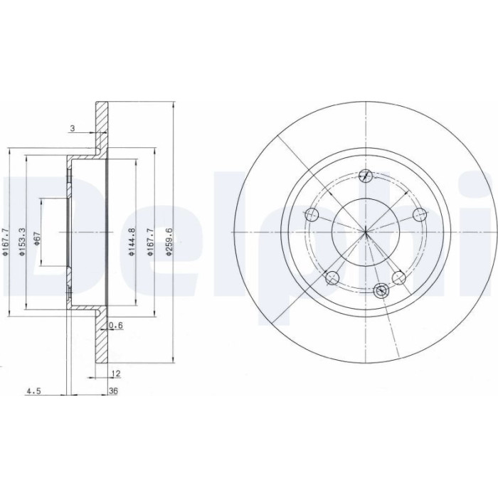 Delphi BG3394 Bremsscheibe Delphi BG3394 Bremsscheibe