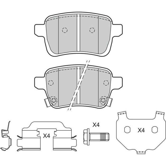 Valeo 601478 Bremsbelagsatz, Scheibenbremse