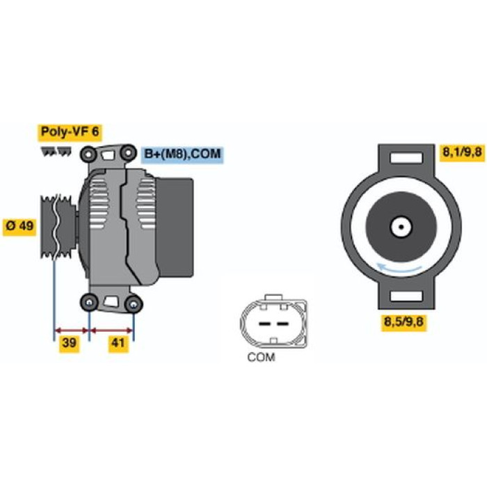 BOSCH 0 121 715 112 Generator