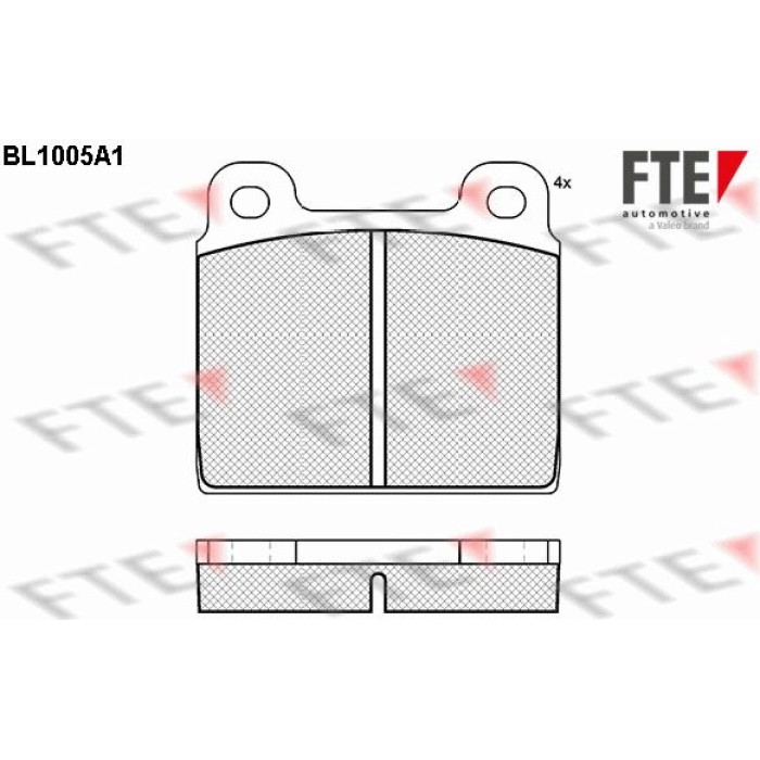 FTE 9010001 Bremsbelagsatz, Scheibenbremse FTE 9010001 Bremsbelagsatz, Scheibenbremse