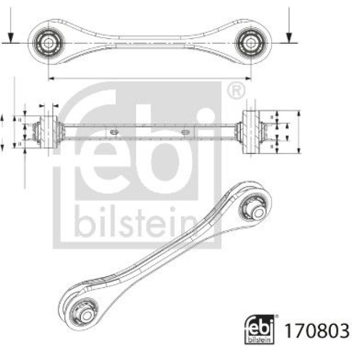 FEBI BILSTEIN 170803 Querlenker, Lenker, Radaufhängung FEBI BILSTEIN 170803 Querlenker, Lenker, Radaufhängung
