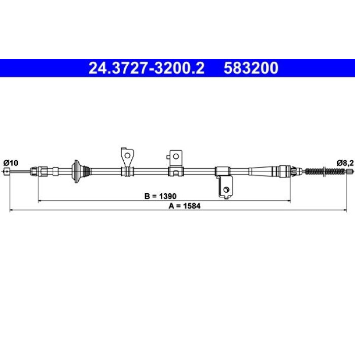 ATE 24.3727-3200.2 Seilzug, Feststellbremse