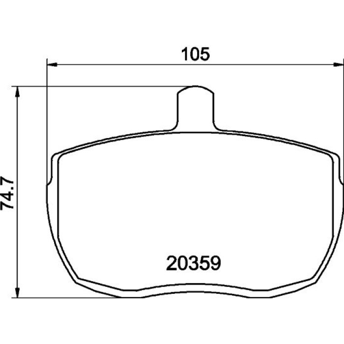 Hella 8DB 355 006-361 Bremsbelagsatz, Scheibenbremse