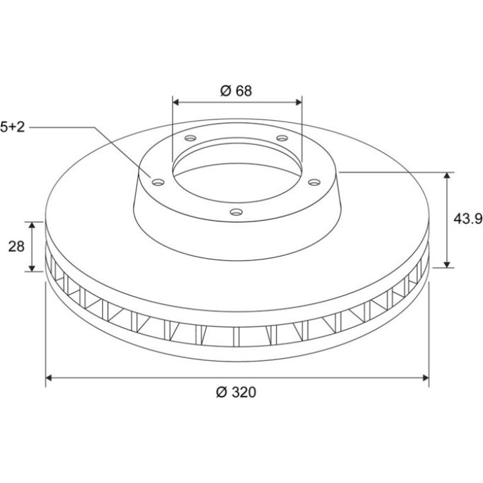 Valeo 673102 Bremsscheibe COATED