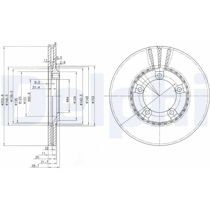 Delphi BG3071 Bremsscheibe Delphi BG3071 Bremsscheibe