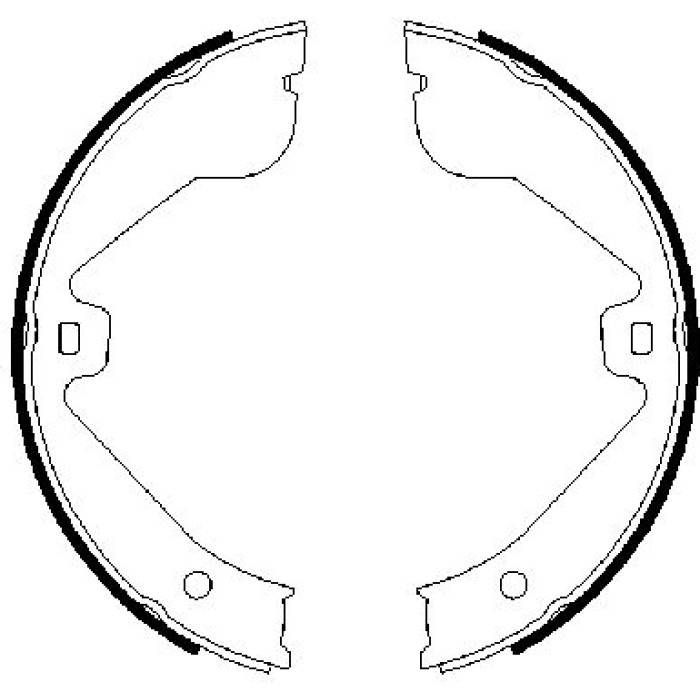 BOSCH 0 986 487 705 Bremsbackensatz, Feststellbremse BOSCH 0 986 487 705 Bremsbackensatz, Feststellbremse