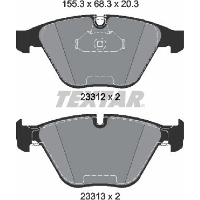Textar 2331282 Bremsbelagsatz, Scheibenbremse epad Textar 2331282 Bremsbelagsatz, Scheibenbremse epad