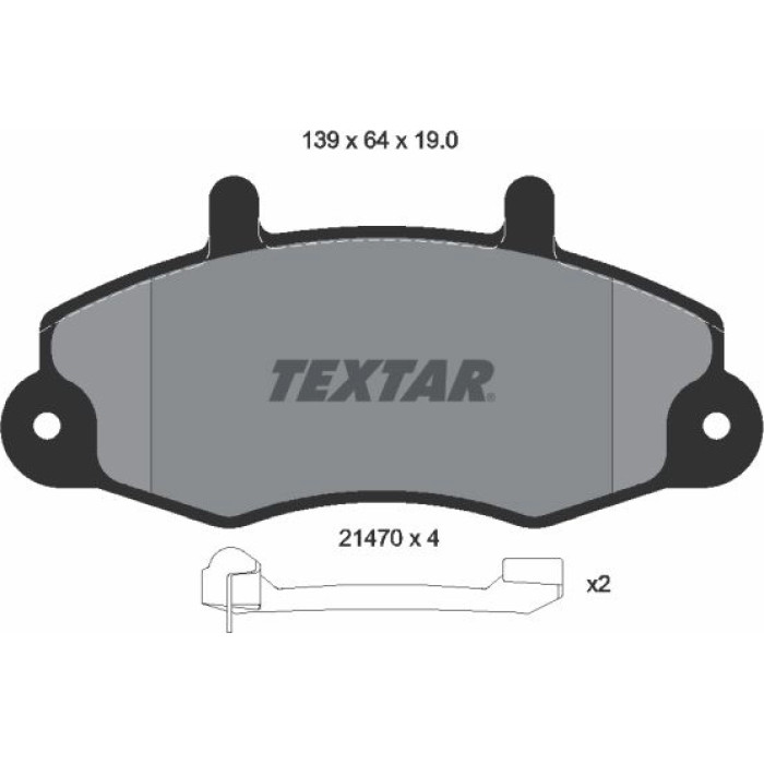 Textar 2147002 Bremsbelagsatz, Scheibenbremse Textar 2147002 Bremsbelagsatz, Scheibenbremse