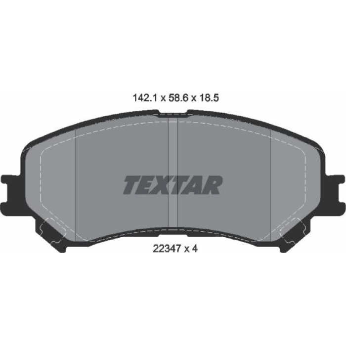 Textar 2234701 Bremsbelagsatz, Scheibenbremse Q+