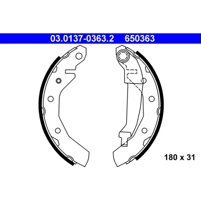 Bremsbackensatz 03.0137-0363.2 Bremsbackensatz 03.0137-0363.2