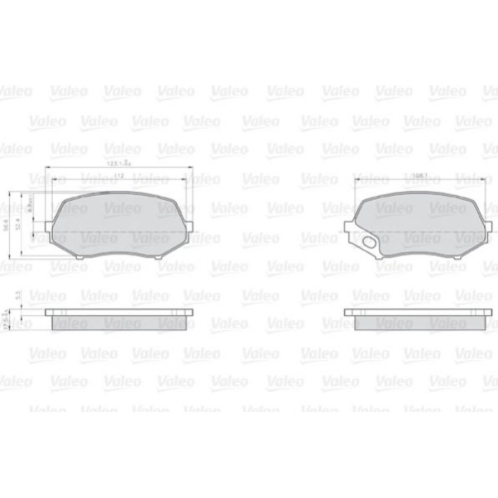 Valeo 872240 Bremsbelagsatz, Scheibenbremse OPTIPACK for LCV