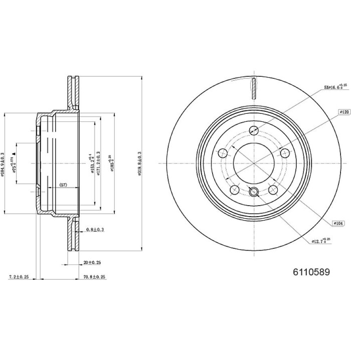 Bremsscheibe 6110589