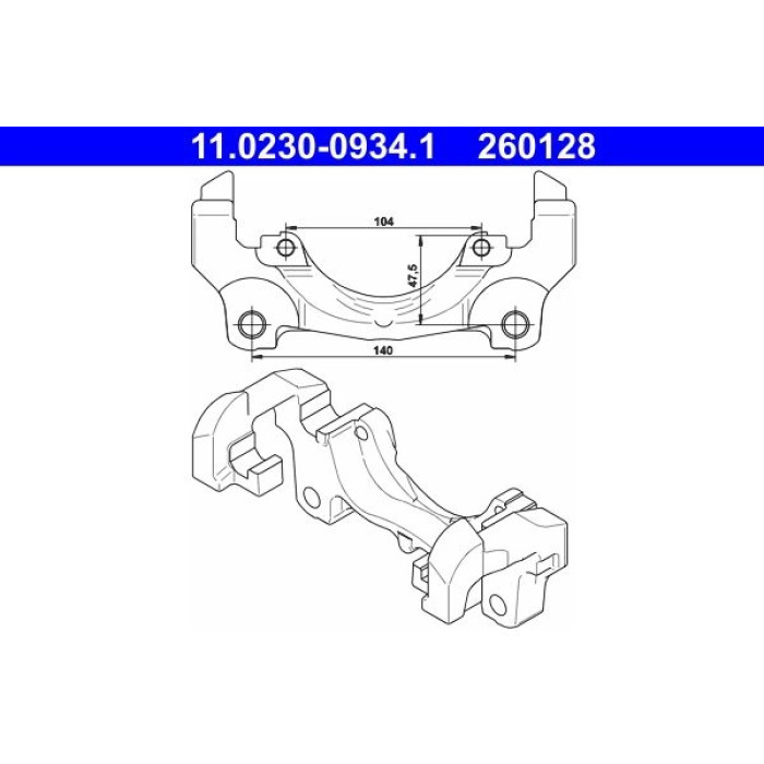 Halter, Bremssattel 11.0230-0934.1