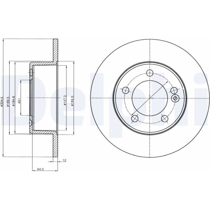 Delphi BG4321 Bremsscheibe