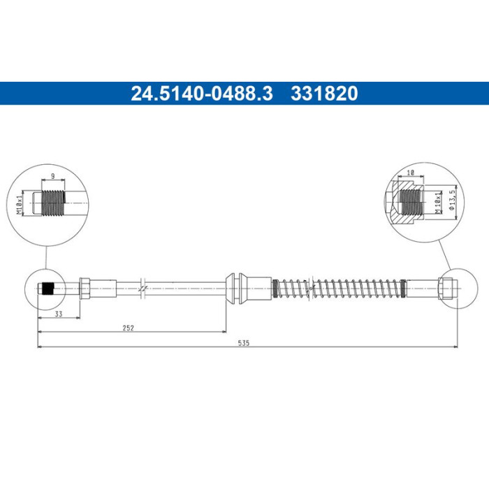 ATE 24.5140-0488.3 Bremsschlauch ATE 24.5140-0488.3 Bremsschlauch