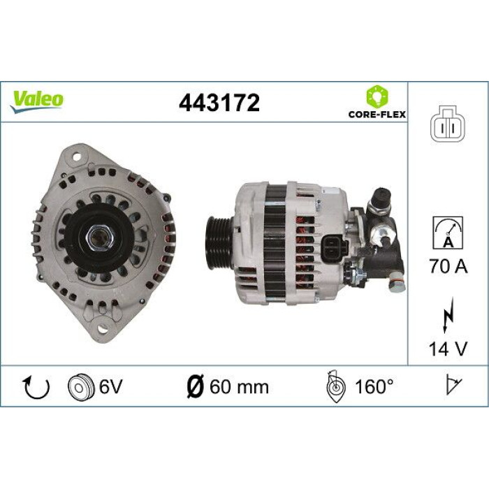 Valeo 443172 Generator CORE-FLEX Valeo 443172 Generator CORE-FLEX